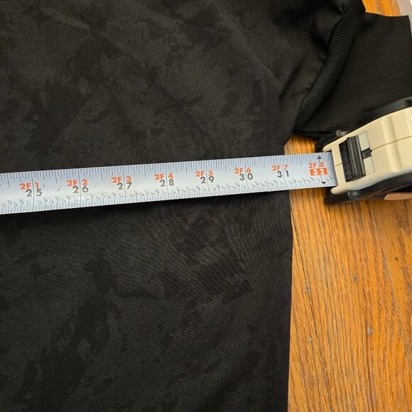 BURU blouse women's size s/m boxy turtleneck short sleeve artsy black marble - Picture 12 of 12